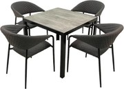 Doppler BERGAMO MELIA LIKA-TEX® ogrodowy zestaw wypoczynkowy 4+1 antracyt