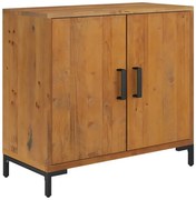 Brązowa drewniana komoda z drewna recyklingowego E8-H04