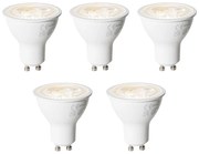 Zestaw 5 ściemnialnych żarówek LED GU10 6W 450 lm 3000K
