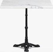 Stolik Barowy Z Marmuru Roma Biały Marmur & Cuadrado & Czarny - Sklum