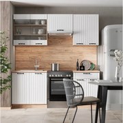 Zabudowa kuchenna biały domek wiejski 200x46x81.6 fame-line