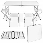 Biały zestaw turystyczny stół z krzesłami S9-K50