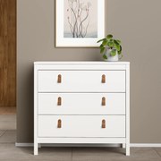 Komoda z szufladami na nóżkach Madrid 3S biały mat
