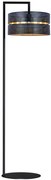 Czarna lampa podłogowa z ażurowym kloszem - 4X A553 B0-H82