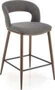 Welwetowy popielaty hoker z oparciem K7-S43