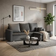 Narożnik z funkcją spania MADRIT Szary/Ciemny szary