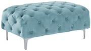 Puf chesterfield z jasnoniebieskiego weluru - EDWINA