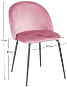 Pakiet 4 czarnych aksamitnych krzese Dalnia