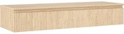 Mexen Rivel szafka łazienkowa podumywalkowa 140 cm z blatem, 1 szuflada, ryflowana , dąb - 91A20-14023-1-BFC81