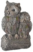 InDecor Ceramiczna dekoracja Sowy na pniu Ebi, 27x 17 x 41 cm