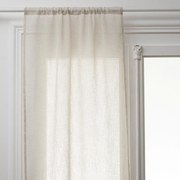 Firanki do kuchni krótkie, efekt lnu, 100% poliester, 2 sztuki, 60 x 120 cm