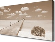 Obraz na płótnie Nadmorski Most o Poranku