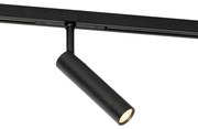 Nowoczesny czarny reflektor do systemu szynowego jednofazowego - Slimline Uzzy