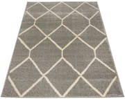 Szary dywan pokojowy w kratkę P7-G72