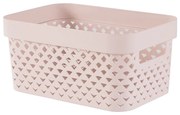 Jasnoróżowy plastikowy pojemnik 26x17,5x12 cm Pure – Curver