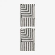 Zestaw 2 Ściereczek Kuchennych Z Bawełny Edouard Gris Antracita - Sklum