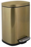 Stalowy kosz na śmieci z pedałem w kolorze matowego złota 5 l Akira – Spirella