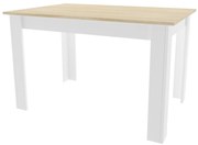Biały stół do jadalni z blatem dąb sonoma MADO 120x80
