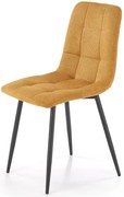 Tapicerowane musztardowe krzesło metalowe Z5-H60