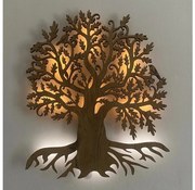 Li-Go 23673/DUB2 - LED dekoracja ścienna LED/10W/5V 20000 mAh 45x55 cm dąb + pilot