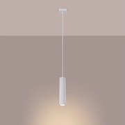Lampa wisząca minimalistyczny Gloow, aluminium - 1 źródło światła 3000K - L.8 x H.118 cm - biały