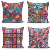 Poszewki na poduszki zestaw 4 szt. 45x45 cm Mandala Tiles – Minimalist Cushion Covers