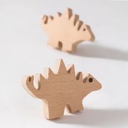 Zestaw 2 Uchwytów Z Drewna Bukowego Espike Kids Naturalna - Sklum