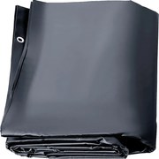 Bezpieczny Pokrywa Pływalni SucceBuy Zasypanych, 366 x 670 cm, Solidne PVC z Otworami Drenażowymi, Ciemnoszare