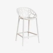 Wysoki Stołek Ogrodowy Ores Wykonany Z Polipropylenu Gardenia Biel & ↑65 Cm - Sklum