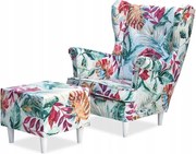 Fotel Uszak z podnóżkiem na urodziny imieniny