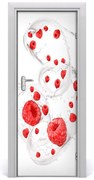 Naklejka na drzwi samoprzylepna Mleko i maliny
