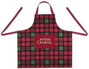 Świąteczny fartuch kuchenny z kieszenią, 80 x 80 cm