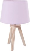Atmosphera - Lampa stołowa TRIPOD 1xE14/40W/230V sosna/różowy