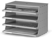 Plastikowy przybornik na dokumenty, szary