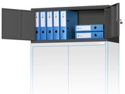 Nadstawka do szafy EWA, 900 x 380 x 400 mm, antracytowa