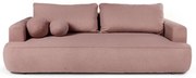 Jasnoróżowa rozkładana sofa z materiału bouclé 247 cm Quinoa – Bonami Selection