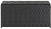 Czarna rattanowa skrzynia do ogrodu E2-B50