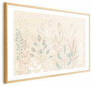 Plakat Pastelowa polana 90x60 cm z ramą złotą z marginesem ARTGEIST B