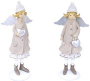 Zestaw 2 świątecznych figurek w kształcie aniołków Ego Dekor
