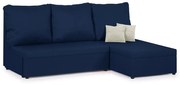 Narożnik kanapa 3 os z funkcją spania TOM Granatowy/Kremowy