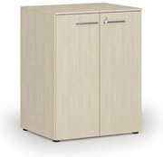 Szafa biurowa z drzwiami PRIMO WOOD, 2 półki, 800 x 640 x 1027 mm, brzoza