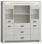 Witryna z szufladami w kolorze kraft biały Z4-W54