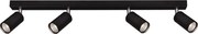 Lampa czarna sufitowa reflektory 4 H4-E06