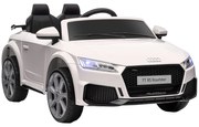 HOMCOM Elektryczny samochód dla dzieci, Audi TT RS Roadster, 3 km/h, pilot zdalnego sterowania, LED, USB, Biały