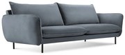 Szara aksamitna sofa Cosmopolitan Design Vienna, 230 cm