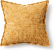 Miodowa poszewka dekoracyjna z tkaniny szenilowej Sheila