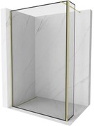Mexen Kioto ścianka prysznicowa Walk-in 90 x 30 cm, czarna ramka, złota - 800-090-212-50-70-030
