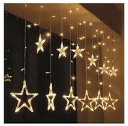 Brilagi - LED Zewnetrzna kurtyna bożonarodzeniowa 77xLED/3xAA/USB 1,8m IP44 ciepła biel