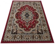 Brązowo Czerwony Zdobiony Dywan E2-W85