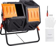 37 Gal Kompostownik Dwukomorowy, Obrotowy Bęben z Przesuwanymi Drzwiami